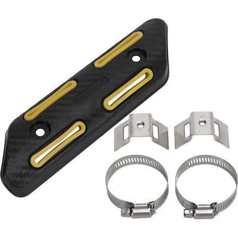 Protection thermique jaune pour pot d'échappement de motos, quads et SSV 4 temps. (1/5)