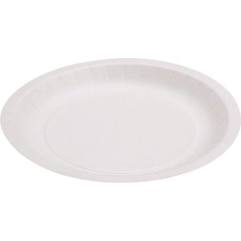 Assiette jetable plate en carton 23 cm - 50 pièces - Ecobioshopping (1/3)