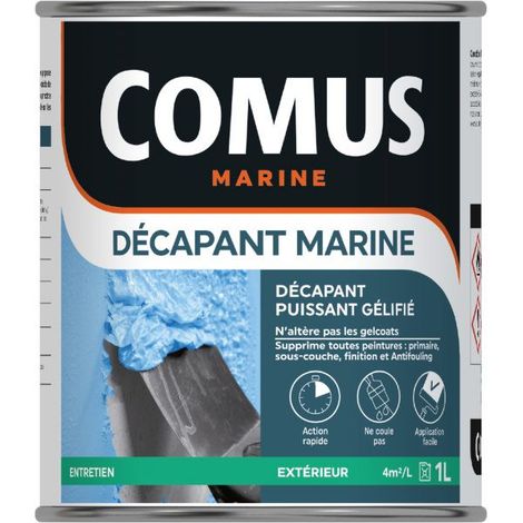 Comus – Décapant gel marine 1L – Pour peinture mono et bi-composantes – Application verticale sans coulures – Fabrication française (1/2)