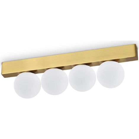 Ideal Lux PING PONG 4-flammige Kugel-Deckenleuchte aus Messing, 1000 lm, 3000 K
