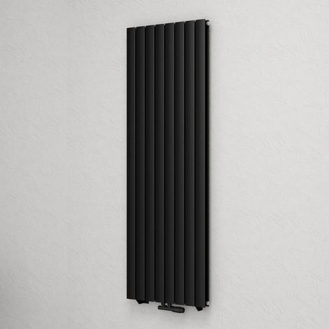Mai & Mai Radiateur à Eau Chaude Mural Chauffage Central 180x61cm Radiateur Gris Noir Vertical en Acier Double Couche FV