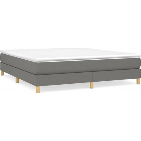 Maison Exclusive - Boxspringbettgestell Dunkelgrau 160x200 cm Sto