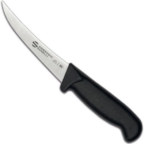 Couteau À Désosser Incurvé - Lame Acier Inoxydable Nitro-B 130 mm - Manche Ergonomique Plastique SEBS - Pour Boucherie Et Cuisine Professionnelle - 1 Pièce