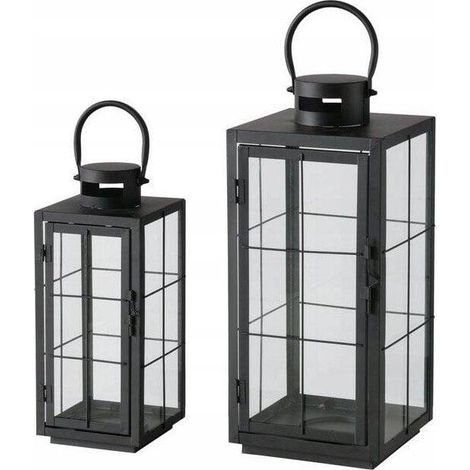Boltze ESBJERG faroles de metal set de 2 piezas