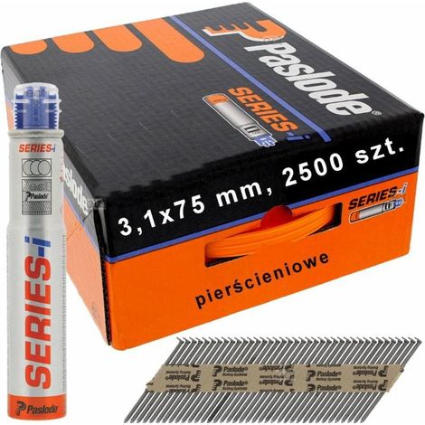 Paslode IM90Ci clavos dentados 3,1x75mm pack 2500