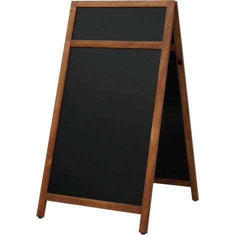 Chevalet de trottoir, 66x128 cm, entourage bois naturel (1/5)