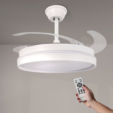 IluminaShop - Ventilador de Techo LED Blanco DC Afar Ø105cm Ultra Silencioso con Mando a Distancia y Palas Retractiles Verano / Invierno (1/5)