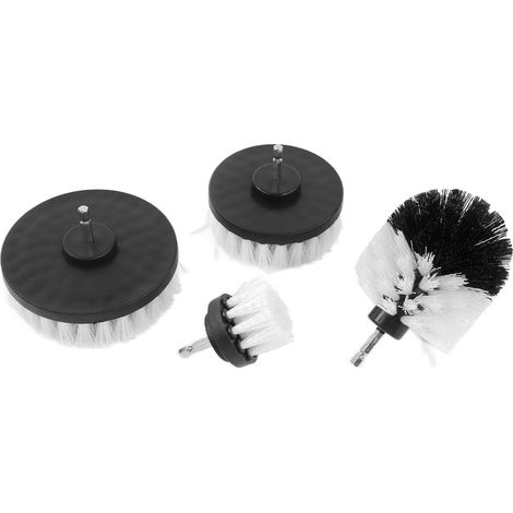 Set mit 4 Reinigungsbürsten für Bohrmaschinen, elektrisches Reinigungsgerät für Auto, LKW und Motorrad (weiß). (1/5)