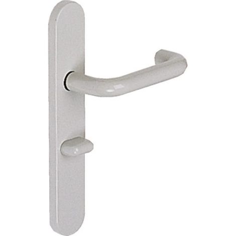 Paire de grandes plaques seules en nylon blanc - ZL 92 condamnation avec voyant - NORMBAU (1/2)
