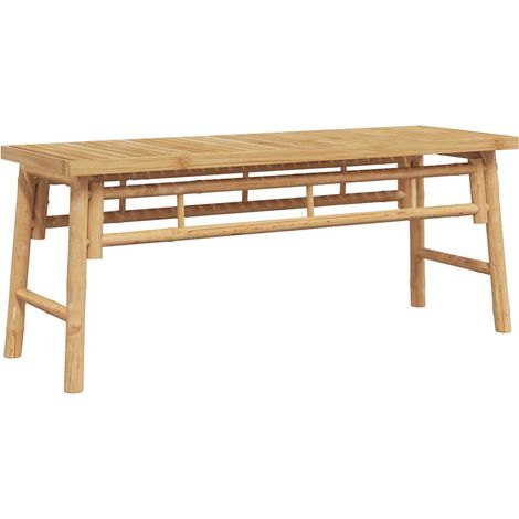 Bench Brown 110 x 38 x 45 cm Bamboo vidaXL (1/5)