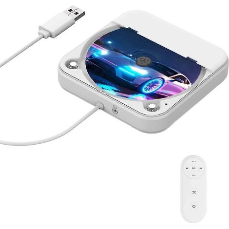 External CD lecteur pour voiture, voiture CD Players avec AUX câble et Remote commande pour Vehicle, Laptop, TV (1/5)