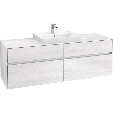 VB WTUS Collaro C025B0 1600x548x500mm avec cloche. 4 Ausz. WT m.tig Bois blanc