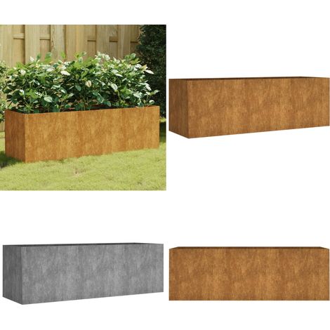 Hochbeet 120x40x40 cm Cortenstahl - Cortenstahl Hochbeet - Gartendekoration - Pflegeleicht - Rostfreier Stahl - Balkonpflanzen - Home & Living (1/5)