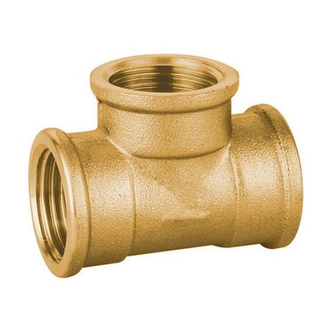 TEE FF IN OTTONE GIALLO PESANTE IBP- 3/4- IBP- pezzi 1 (1/2)
