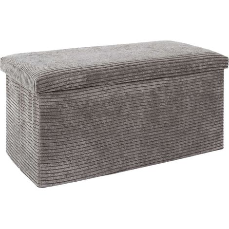 Banc de rangement pliable en velours côtelé SCOTT (1/5)