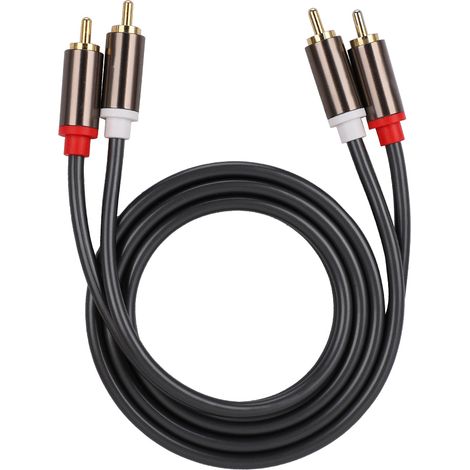 Boîtier en Alliage d'Aluminium, Connecteur Doré, Fil de Cuivre Étain - Câble Audio pour Téléviseur et Lecteur CD (1 Mètre) (1/5)