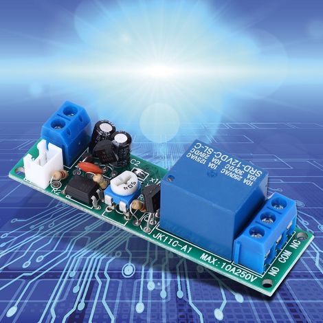 Module relais temporisé JK11C M H2-12V, temporisation réglable de 0,2 s à 100 s (1/5)