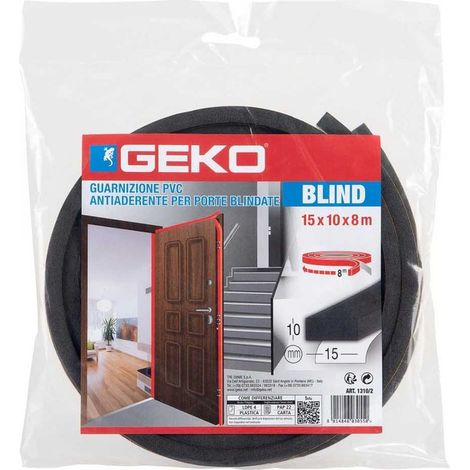 Junta de PVC para puertas blindadas negra 15 mm x 10 mm x 8 m Junta de PVC para puertas blindadas negra 15 mm x 10 mm x 8 m - Geko