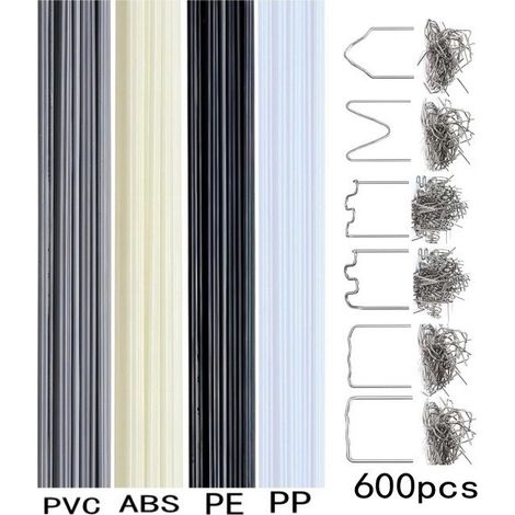 Ce kit de soudure plastique contient 40 baguettes de soudure et 600 clous de soudure, adaptés aux réparations de pare-chocs. (1/5)