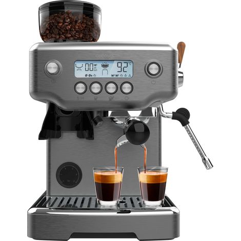 Cecotec Macchina Espresso Barista Power Espresso 20 Barista Steel & Grind. 2200W, 20Bar, Macinacaffè Conico, 2.1L Serbatoio Acqua, 180g Caffè, 30 Livelli, Thermoblock, Doppio Braccio, Accessori (1/5)