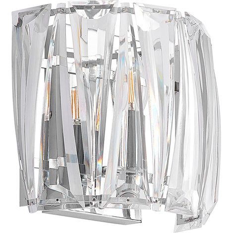[GEBRAUCHT] B-Ware Lindby Wandleuchte Wandlampe Sofia LED Leuchte dimmbar chrom transparent 23cm (1/2)