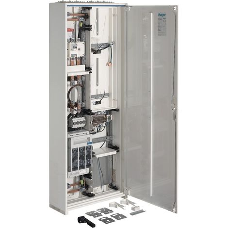hager Wandlerschrank, univers N, bis 250 A, IP44, SKII, 1400 x 550 x 205 mm (1/2)