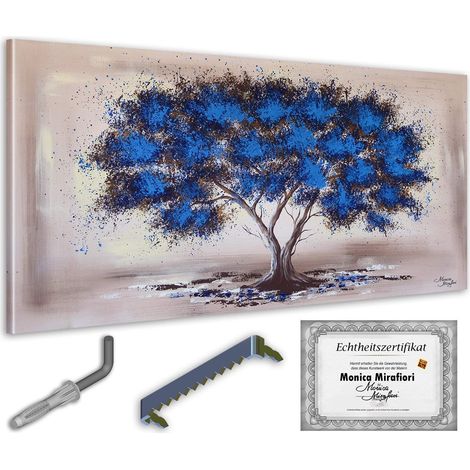Monica Mirafiori I 100% PINTADO A MANO I Cuadro Árbol 140x70cm  Cuadro pintado a mano  Cuadro acrílico  Cuadro acrílico de gran tamaño I Arte moderno I Cuadros artísticos (1/5)