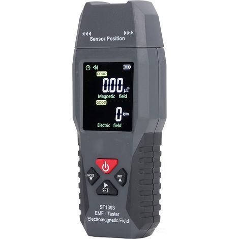Digitales EMF-Messgerät, elektromagnetischer Feldstrahlungsdetektor mit Dual-Detektion und LCD-Bildschirm für den Außeneinsatz, zur Messung von Magnetfeldern (1/5)