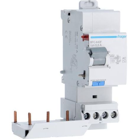 Bloc différentiel 3P+N 40A 300mA type AC HAGER BFC440F (1/5)