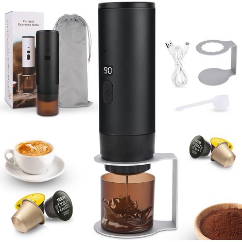 3 en 1 Machine à Café Portable, Cafetière Expresso à Capsules, Sans Fil (1/5)