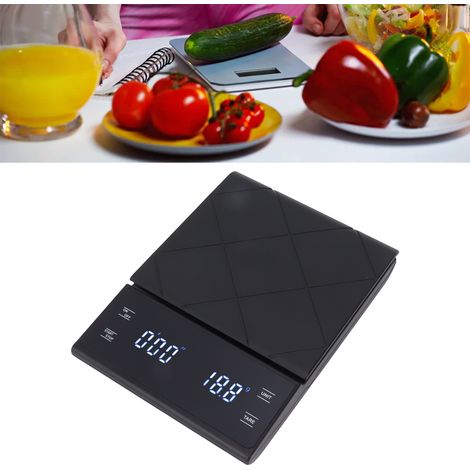 Wasserdichte Küchenwaage 3 kg/0,1 g für Filterkaffee, Touchscreen mit Timer, elektronische Waage 3 kg/0,1 g (1/5)