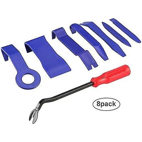 8-teiliges Werkzeugset zum Entfernen von Verkleidungen an Autoteilen, Radios und Armaturenbrettern – Blaues Hebelwerkzeugset (1/5)
