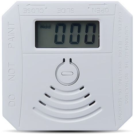 Gas Detector, Combined Carbon Monoxide Smoke Detector, Battery-Operated CO Smoke Detector with LED Display, Flashing Alarm, Audible Warning Pattern - White (1/5)