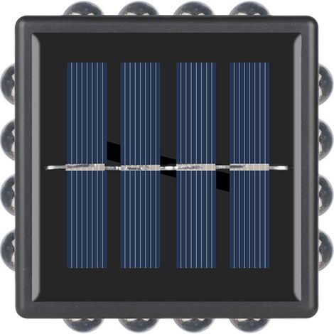 Solar-Wandleuchte, LED-Solarleuchte für den Garten im Freien, IP65 wasserdichte vierseitige Solar-Tor-LED-Außenwandleuchte (1/3)