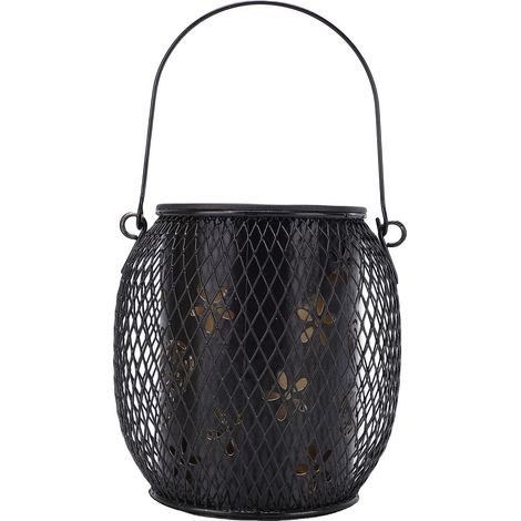 Lanterne solaire suspendue d'extérieur, lampe décorative LED en métal pour jardin, terrasse, cour, pelouse, table, design ajouré (1/5)