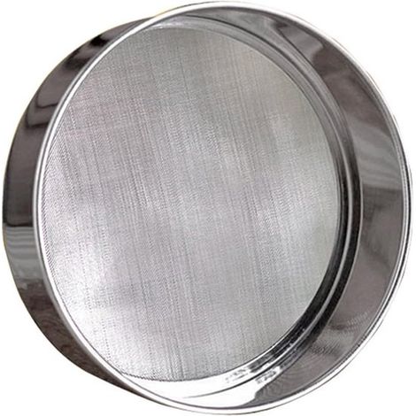 Setaccio per farina in acciaio inox, setaccio fine, setaccio per alimenti, setaccio in acciaio inox, 15 x 5,5 cm, argento (1/5)