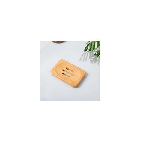 Jabonera de bambú natural, soporte para baño, soporte para jabón sólido, esponjas y más. (1/5)