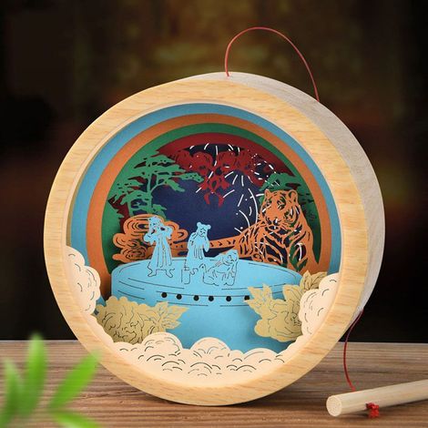 Lampe décorative en papier sculpté, style chinois, bricolage Fuhushengwei – DELKEVIC (1/5)