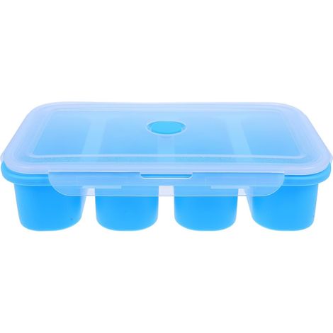 à Glaçons en Silicone Réutilisable Couvercle Hermétique, Bac Bleu de (1/5)
