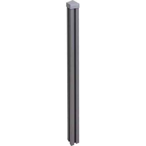 [NON UTILIZZATO] Montante alto pilastro per frangivento fendivista modello Sarthe WPC 240cm grigio