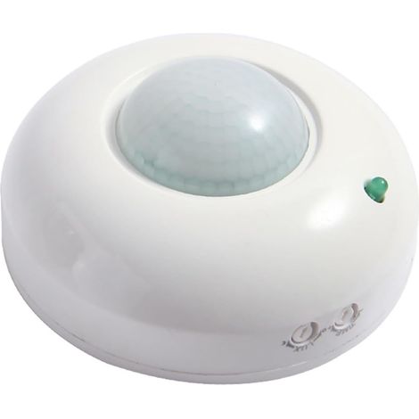 Interrupteur à Détecteur de Mouvement PIR 360° pour Plafond, Interrupteur de Lumière à Détecteur, Délai et LUX Réglables, Haute Sensibilité, Usage Intérieur