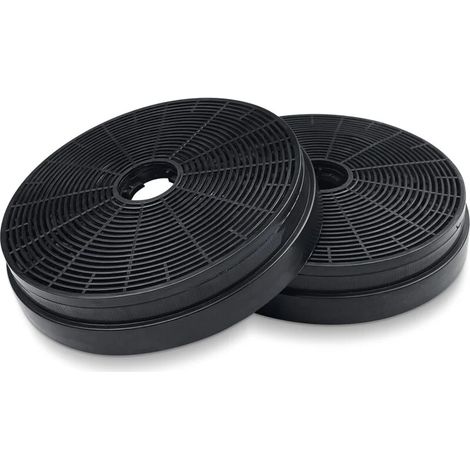 2x Dunstabzugshaubenfilter, Ø175mm, Aktivkohlefilter, Küchenabzug, Umluftfilter, Ersatzfilter, Umluftfilter für Respekta Miz0031, Klarstein, Pkm-Co4 (1/5)