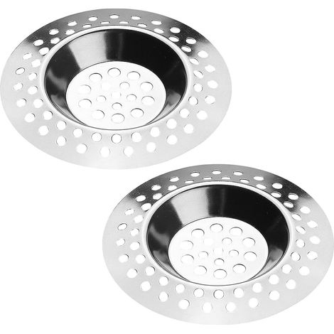 2 Sieb für Küchenspüle, Spülenstopper, Abdeckung für Küchenspülensieb, Spülensieb aus Edelstahl, Spülenstopper aus Edelstahl, Durchmesser 75 mm (1/5)