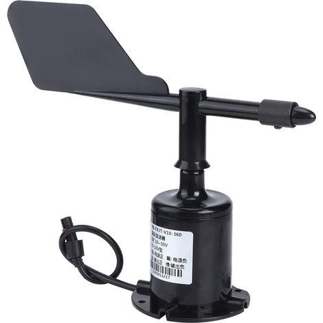 Transmetteur de vent à 360°, anémomètre, instrument de mesure de la vitesse du vent pour les conditions météorologiques ambiantes, câble de raccordement 0-10 V, 0,7 m (1/5)