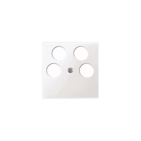Placa de pared Merten 296519 brillante termoplástico 4 tomas