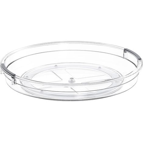 Drehbares Tablett, 360° drehbares Tablett, Kühlschrank, Küchen-Organizer, Lazy Susan, drehbares Gewürzregal, Küchenaufbewahrung für Kühlschrank, Wohnzimmer, Esszimmer.