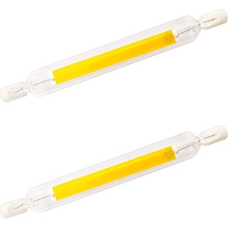 10W R7s Ampoule LED 118mm COB Filament Blanc chaud 220V , 2-Pack