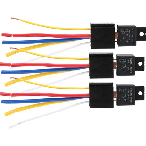 Lot de 3 relais clignotants LED DC12V 80A, étanches et résistants aux chocs, relais de clignotants automobiles à 5 broches (1/5)