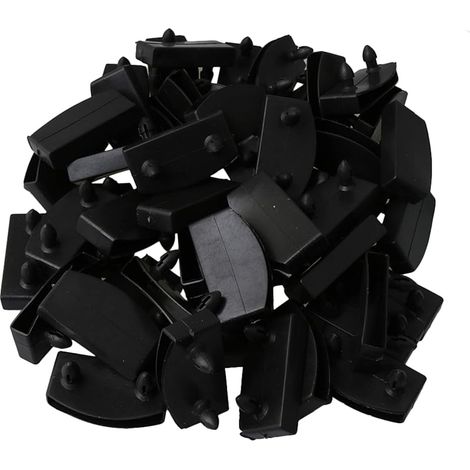 Lot de 50 capuchons en plastique de remplacement pour lattes de lit en bois Noir (1/5)