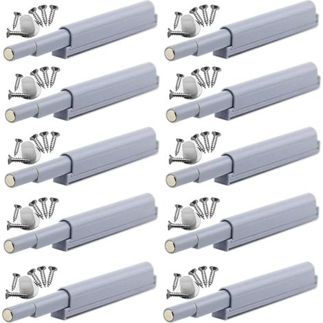 Appuyez pour ouvrir magnétique loquets Fermetures magnétiques push-open ouvre et ferme la porte avec une simple pression (10 pièces)